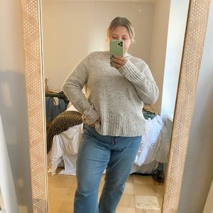 MADEWELL MOCK NECK GREY SWEATER 3X